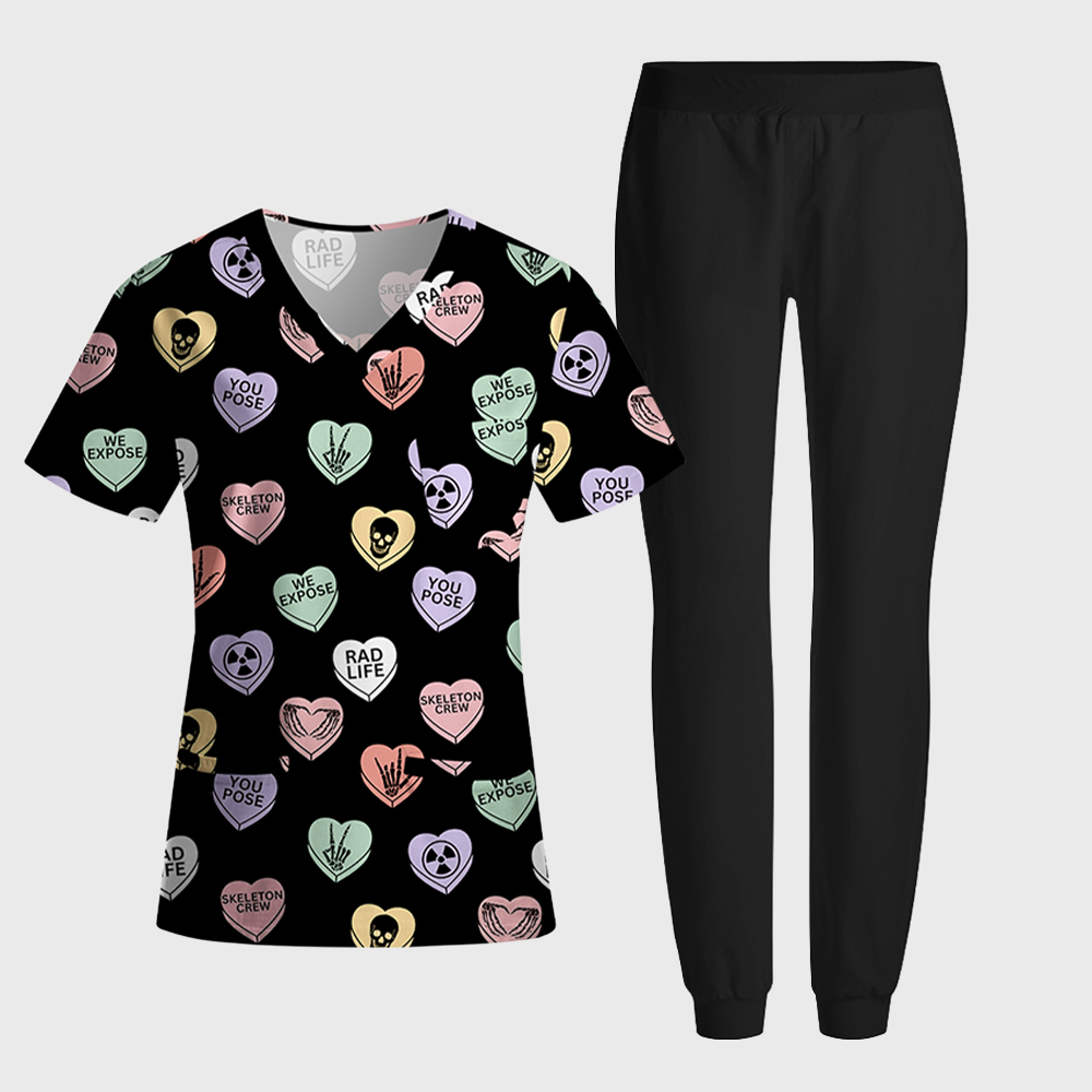 Skeleton Crew You Pose We Expose Antimicrobial Scrubs Sets