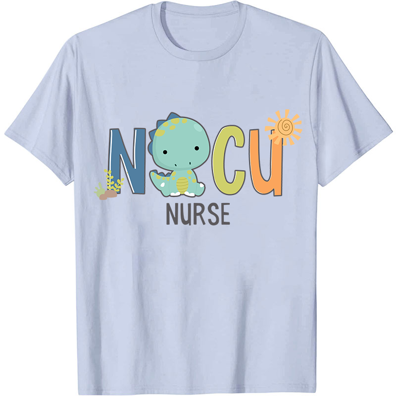NICU Cute Dinosaur Nurse T-Shirt