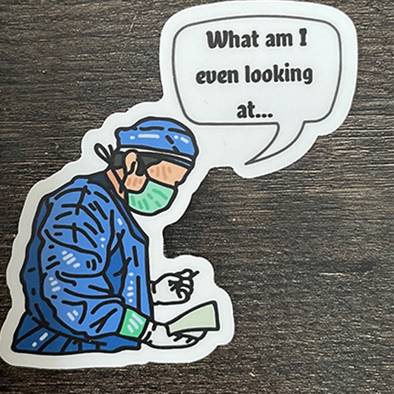 5 PCS Funny Surgeon Nurse Stickers