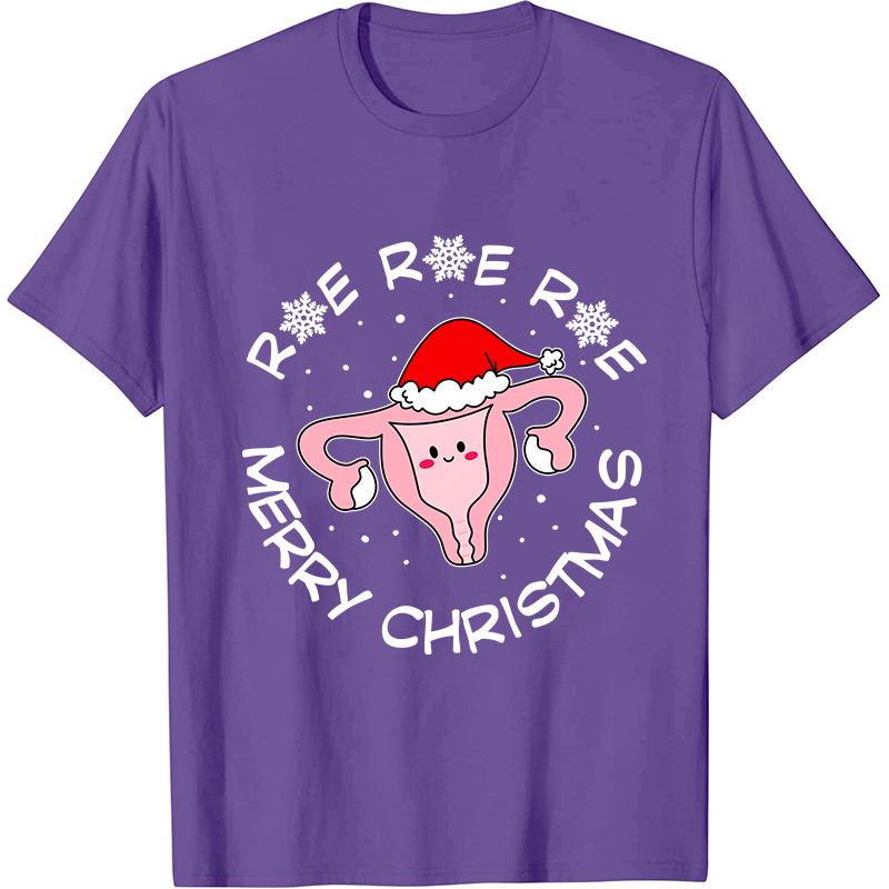 Roe Roe Merry Christmas Nurse T-Shirt
