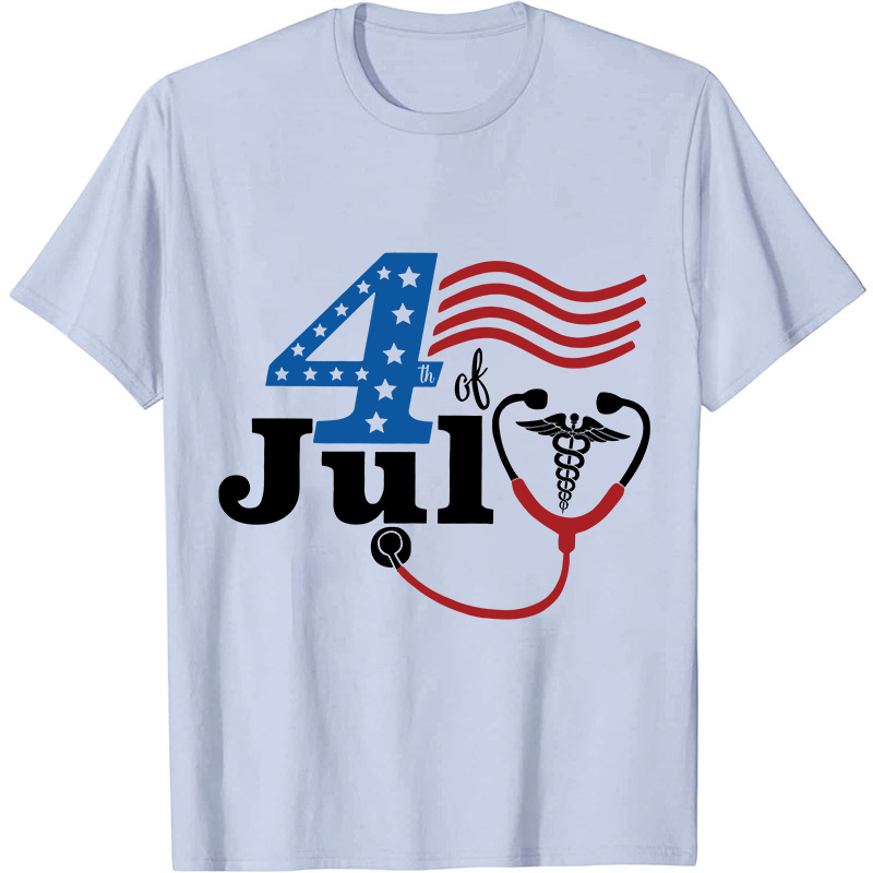 Happy Independence Day The Fourth Of July Nurse T-Shirt