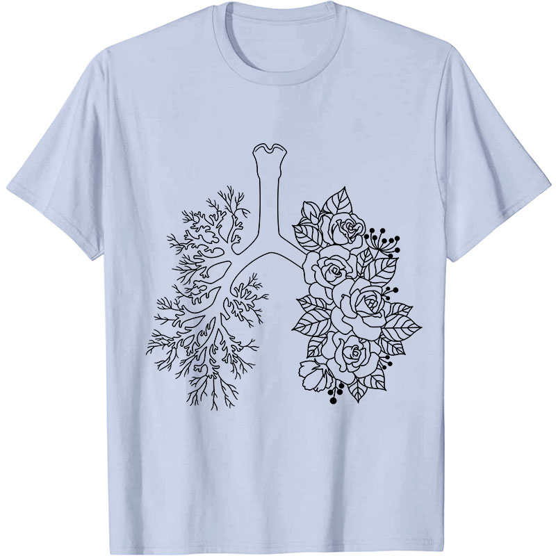 Floral Lung Nurse T-Shirt