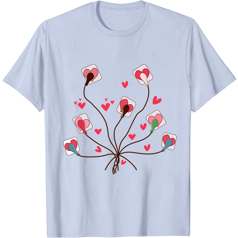 Valentines EKG Leads Cheat Nurse T-Shirt