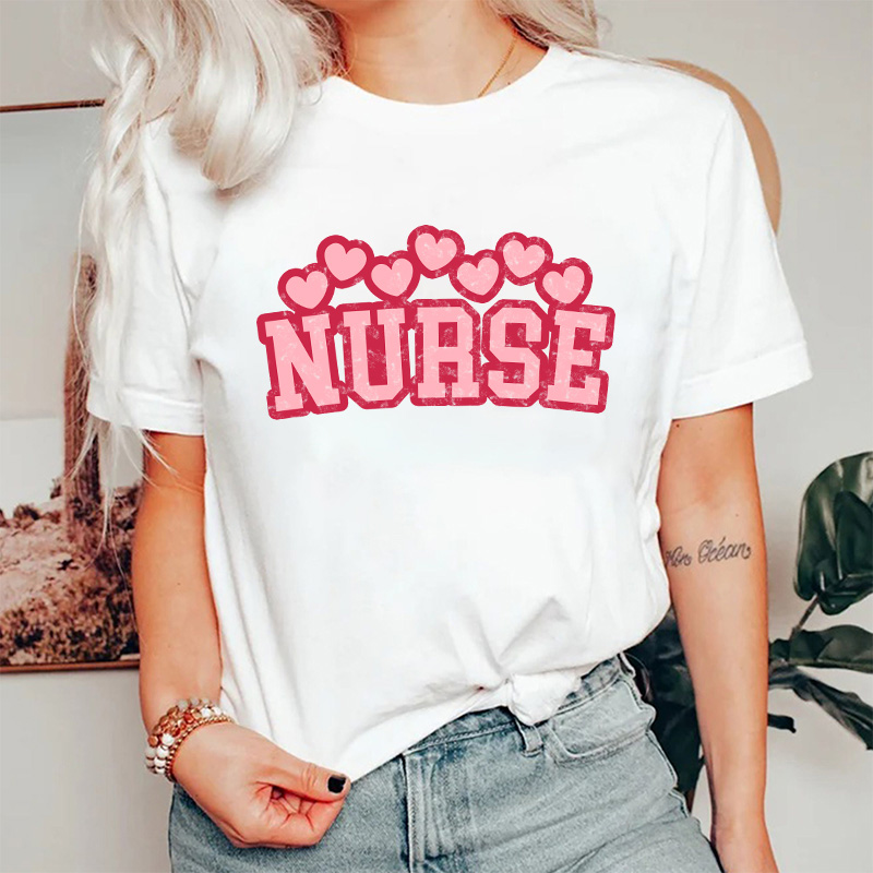 Pink Heart Nurse T-Shirt