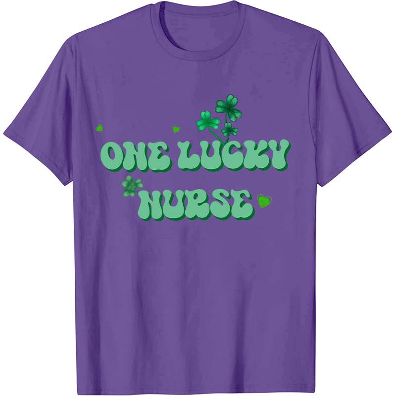 One Lucky Nurse Check Nurse T-Shirt