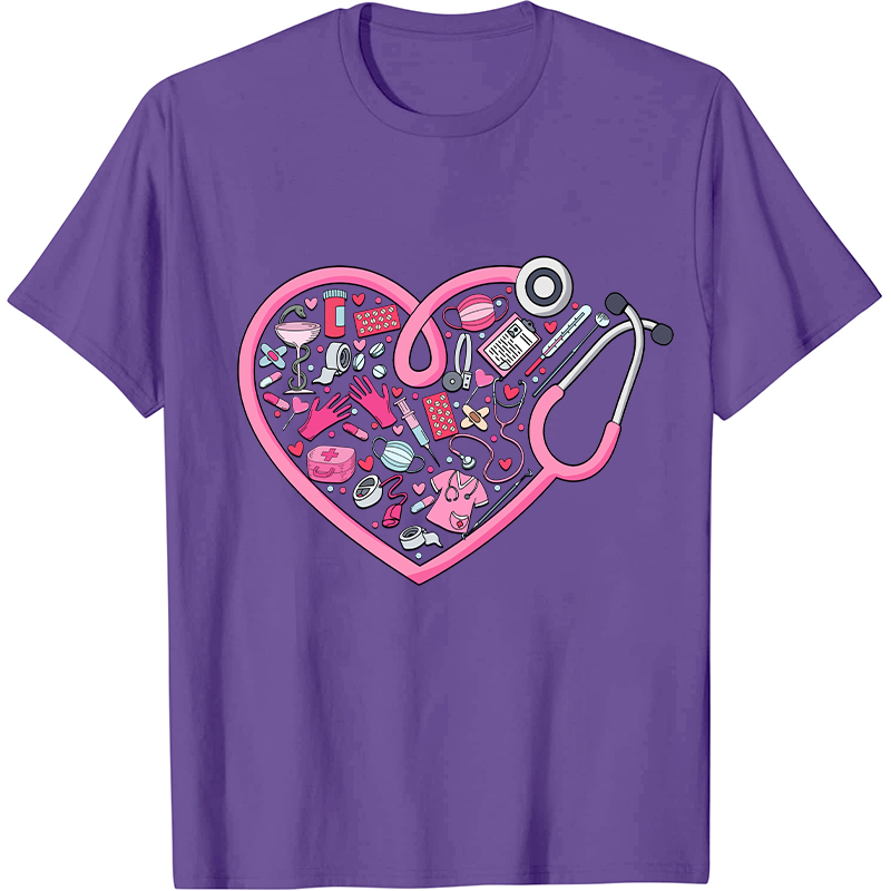 Heart Nurse Valentine's Day Nurse T-Shirt