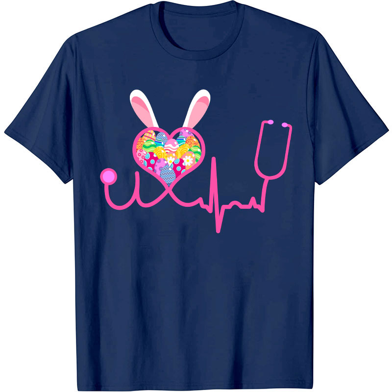 Easter Egg Heartbeat Stethoscope Nurse T-Shirt