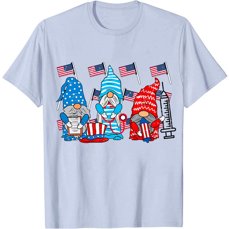 Independence Day 4 Flags And Syringe Nurse T-Shirt