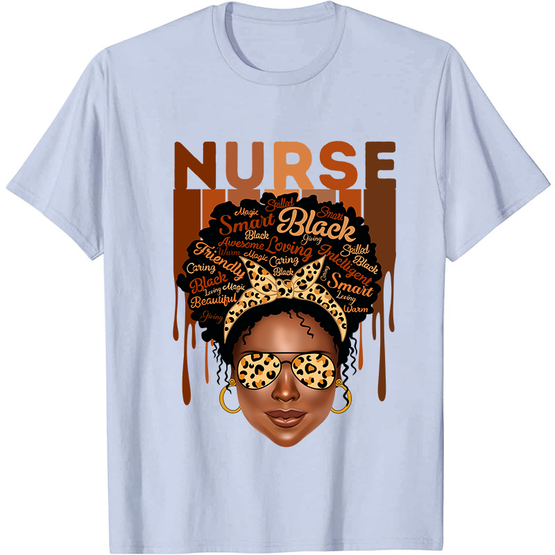 Smart Black Loving Caring Nurse T-Shirt