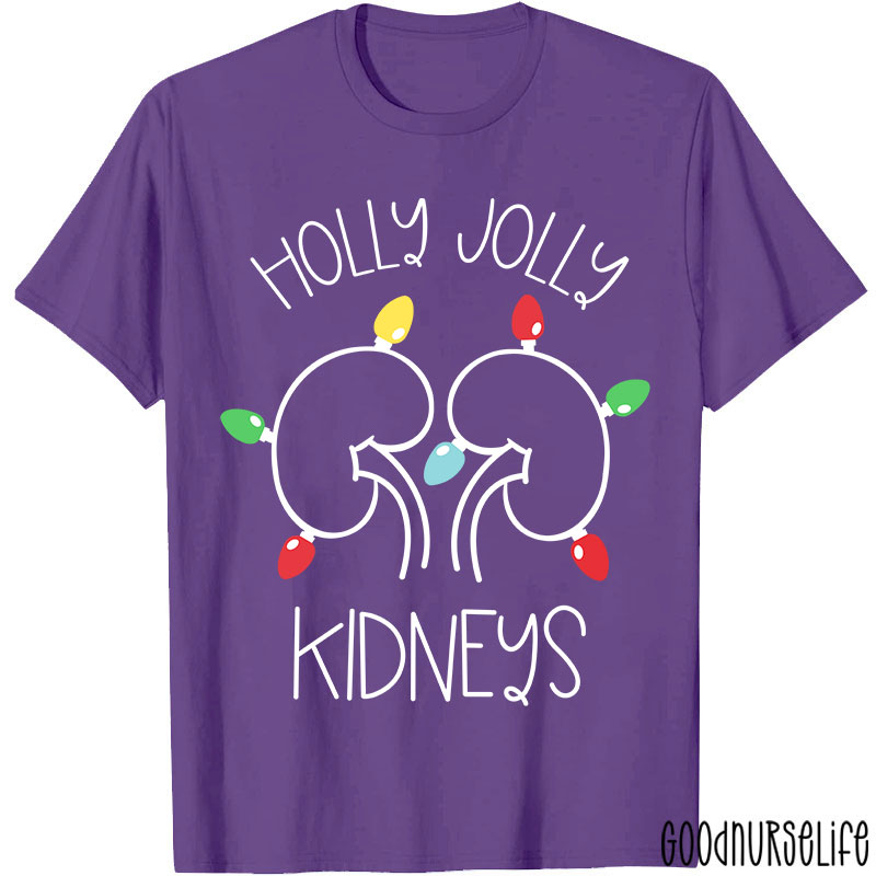 Holly Jolly Kidneys Nurse T-shirt