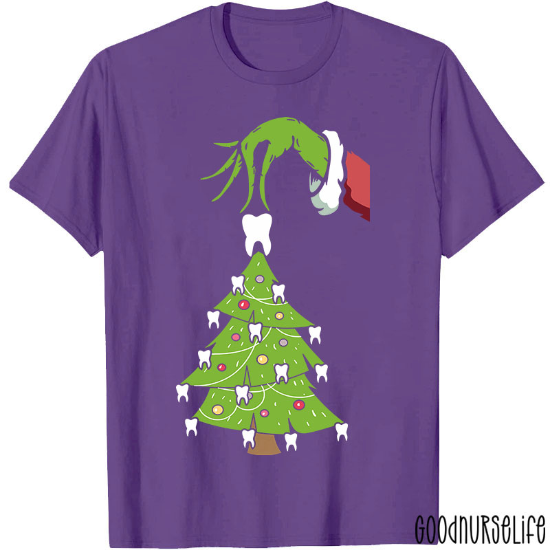 Xmas Teeth Tree Nurse T-shirt