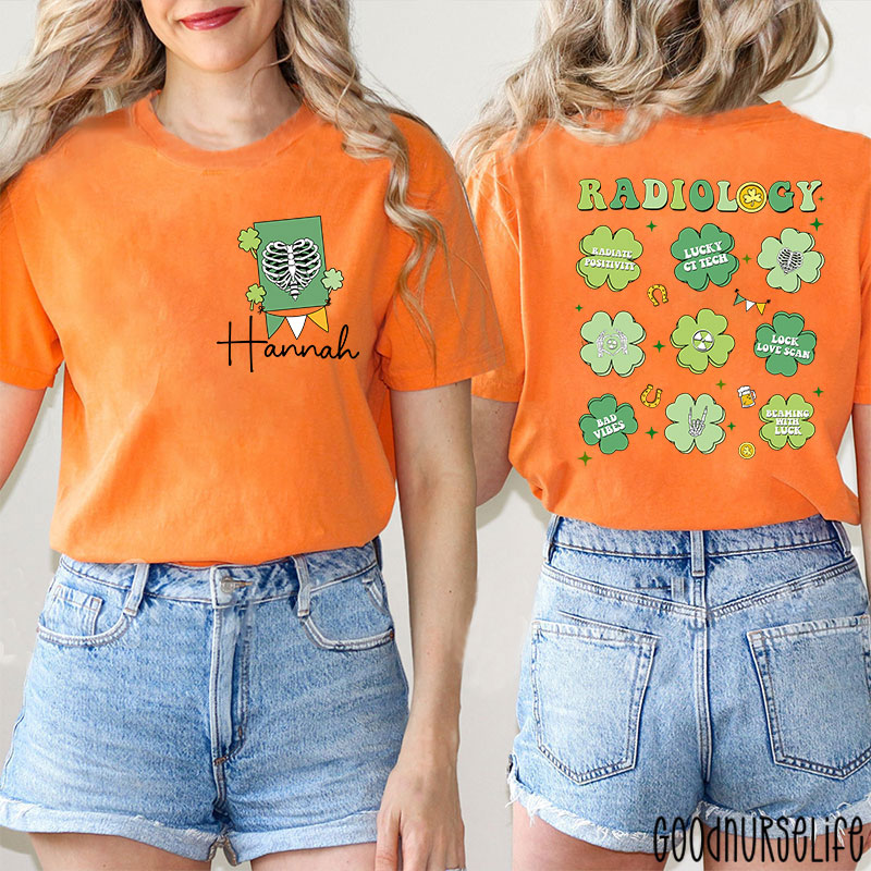 Personalized Lock Love Scan Nurse Two Sided T-Shirt