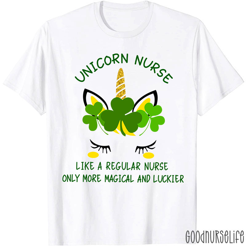 Nurse Unicorn St Patrick Nurse T-Shirt