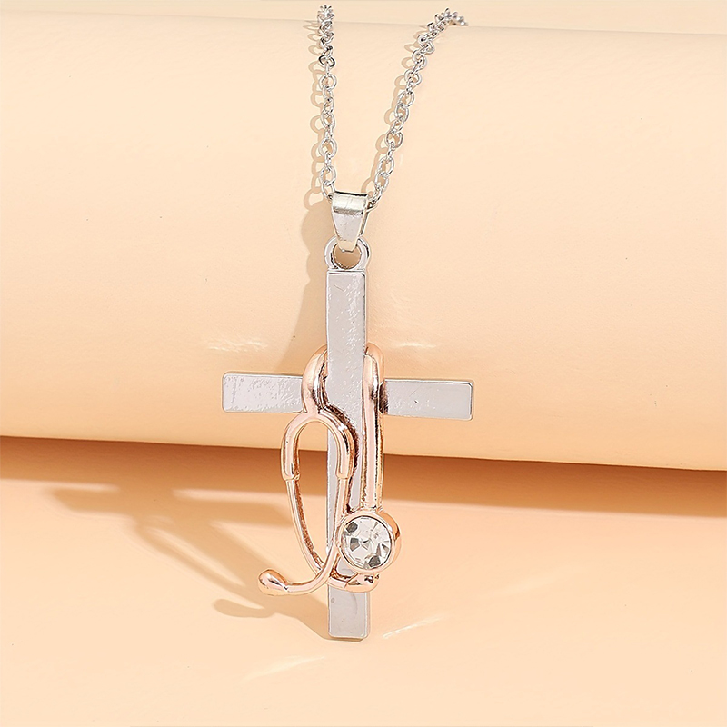 Stethoscope Cross Nurse Necklace