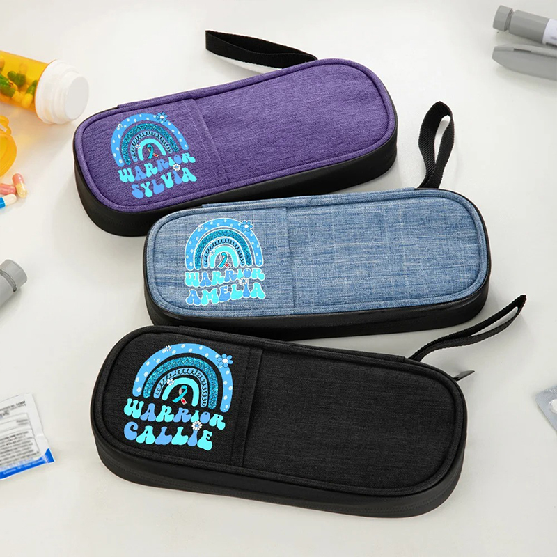 Personalized Rainbow Insulated Insulin Pen Cooler Case