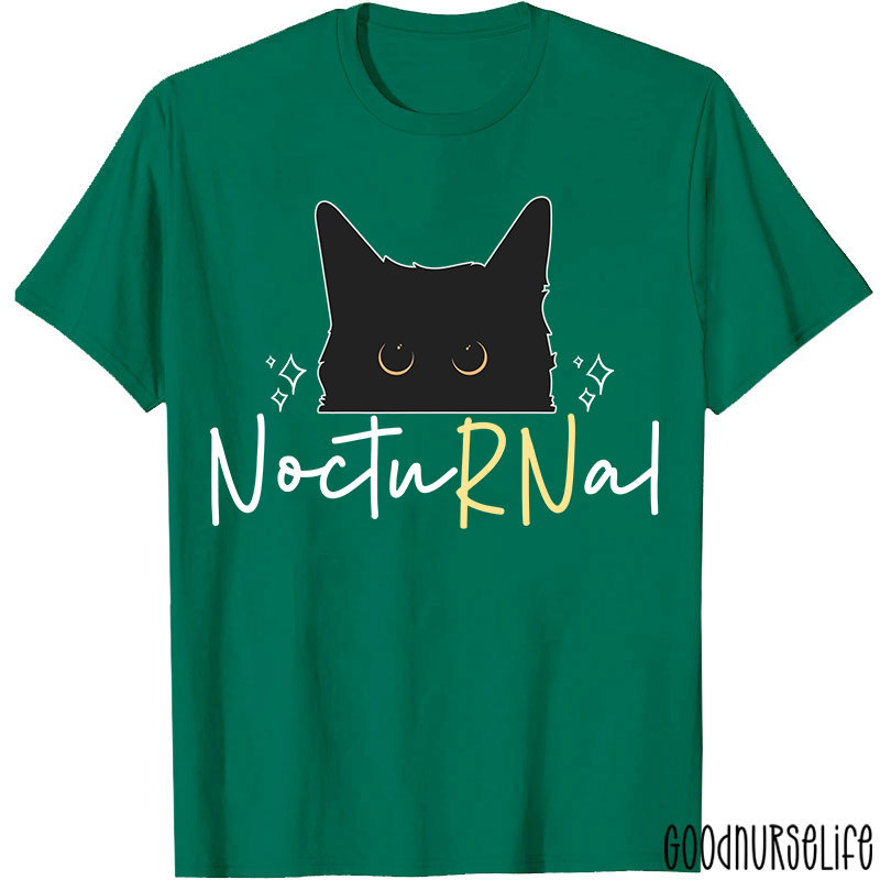 Black Cat Nocturnal Nurse T-Shirt