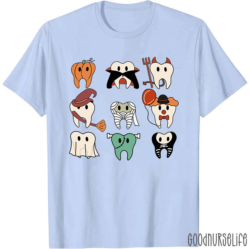 Halloween Tooth Queue Dental T-Shirt