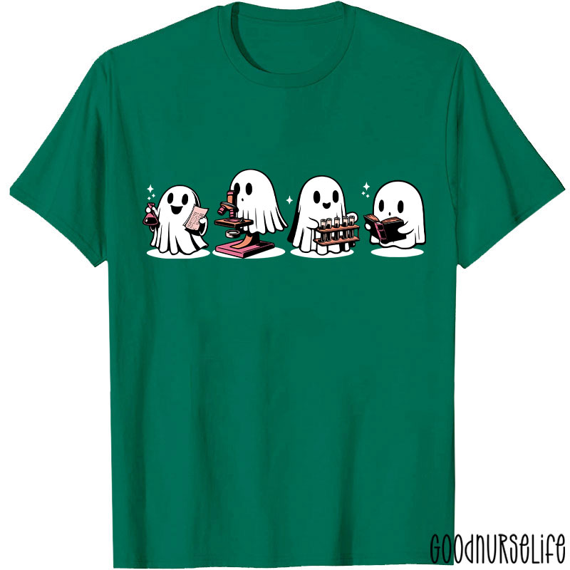 Halloween Cute Ghost Laboratory T-Shirt