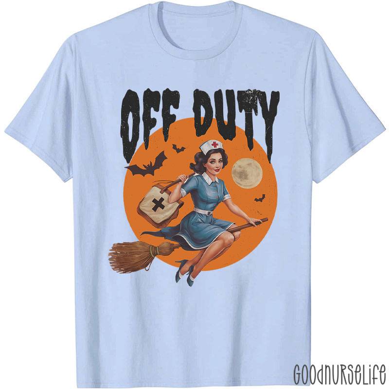 Spooky Nurse Off Duty Halloween Party Nurse T-Shirt