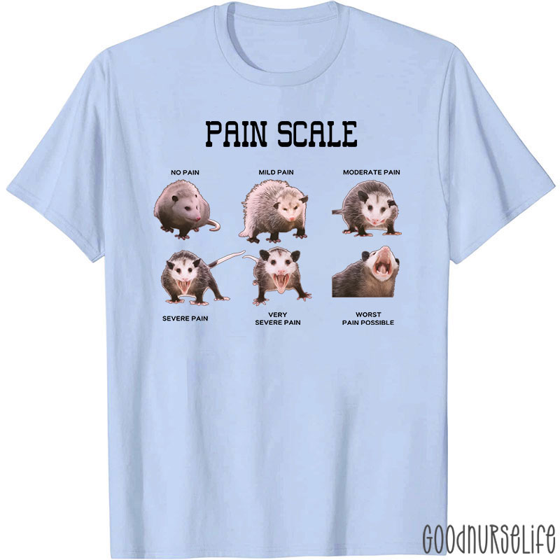 Funny Nurse Pain Scale Pain Assessment Nurse T-Shirt