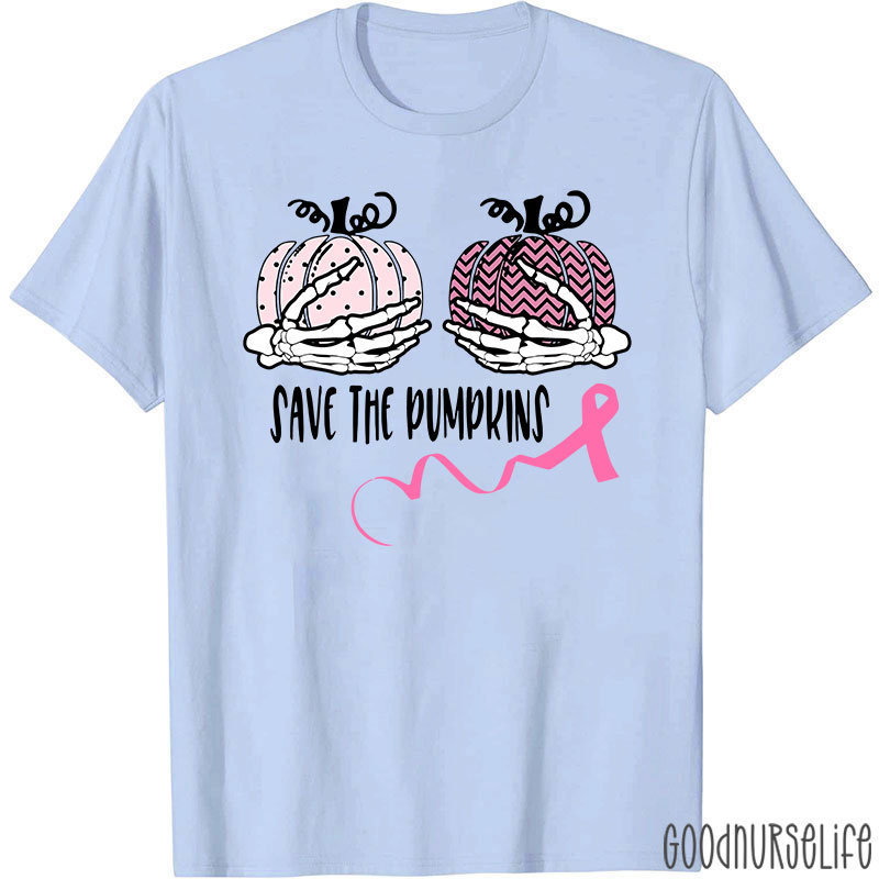 Halloween Save The Pumpkins Breast Cancer T-Shirt