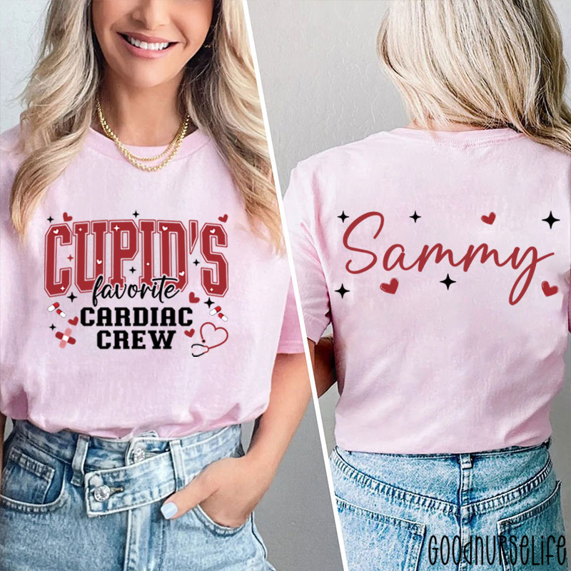 Personalized Cupid's Favorite Nurse Two Sided T-Shirt