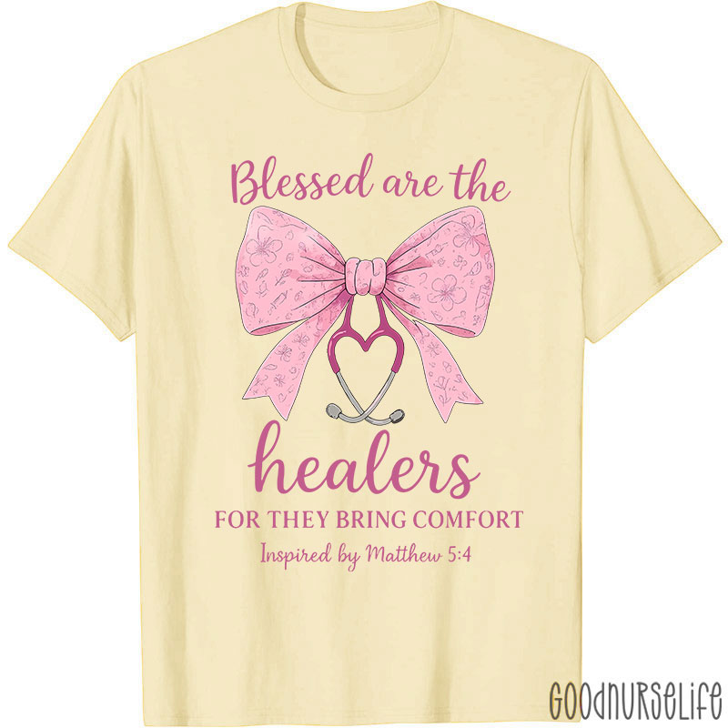 Personalized Bow Tie Blessed Are The Healers For They Bring Comfort Matthew T-shirt
