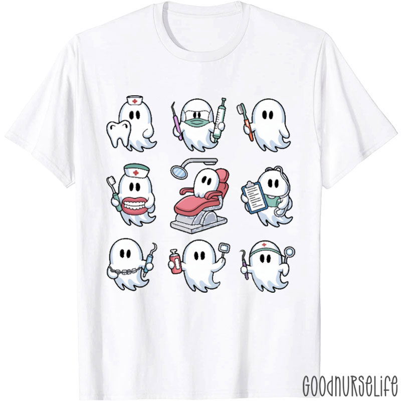 Cute Halloween Ghost Dentist T-Shirt