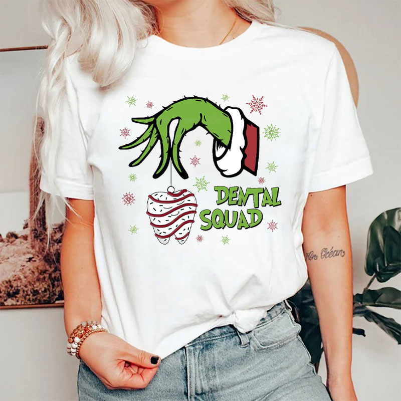 Dental Squad Festive Tooth Christmas T-Shirt