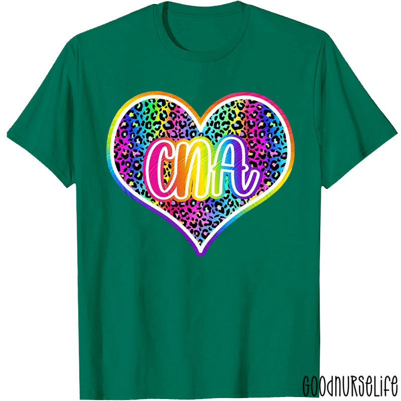 Personalized Rainbow Leopard Nurse T-Shirt
