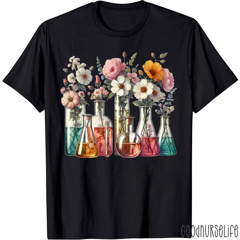 Floral Medical Lab Science T-shirt