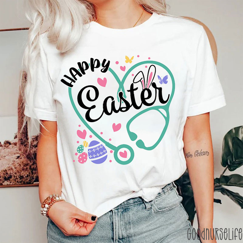 Happy Easter Stethoscope Nurse T-Shirt