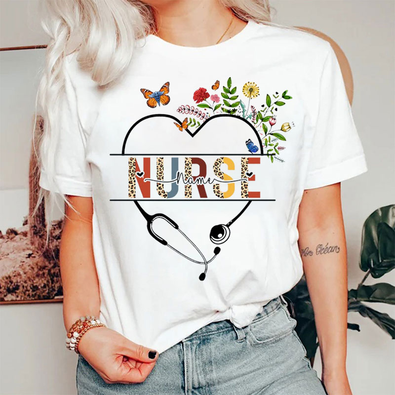 Personalized I Love Being Nurse T-shirt