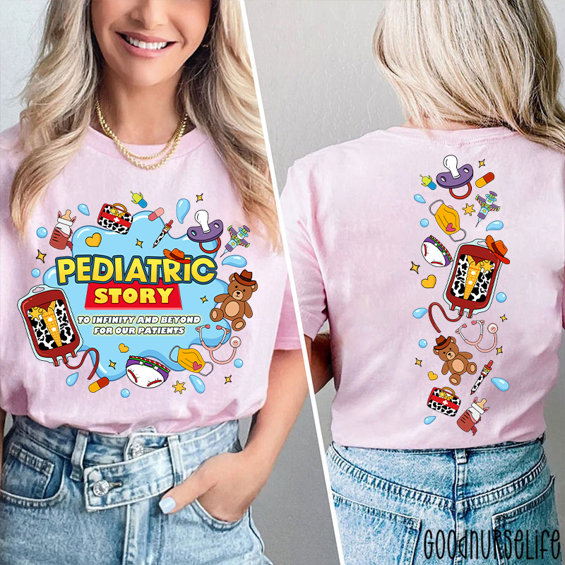Pediatric Story To Infinity And Beyond Two Sided T-Shirt