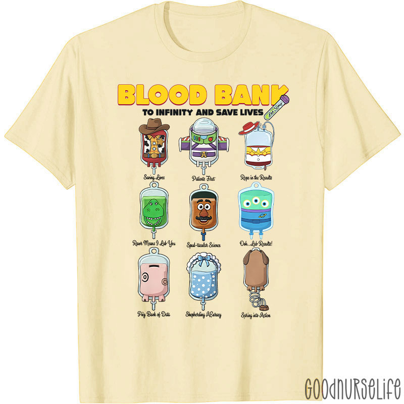 Blood Bank To Infinity And Save Lives T-shirt