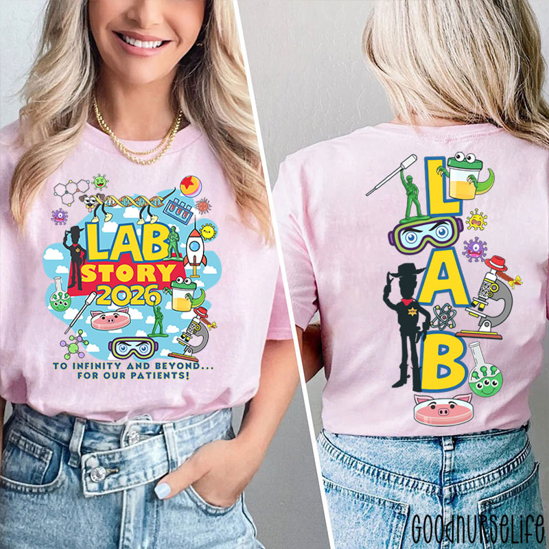Funny Lab Grop Lab Story 2026 Two Sided T-Shirt