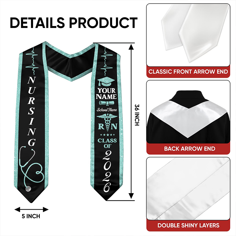 Personalized Nursing Graduation Stole