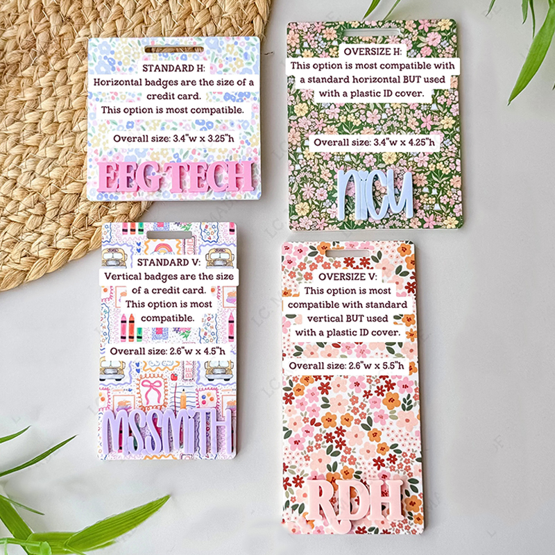 Personalized Floral And Colorful Pattern Badge Buddy