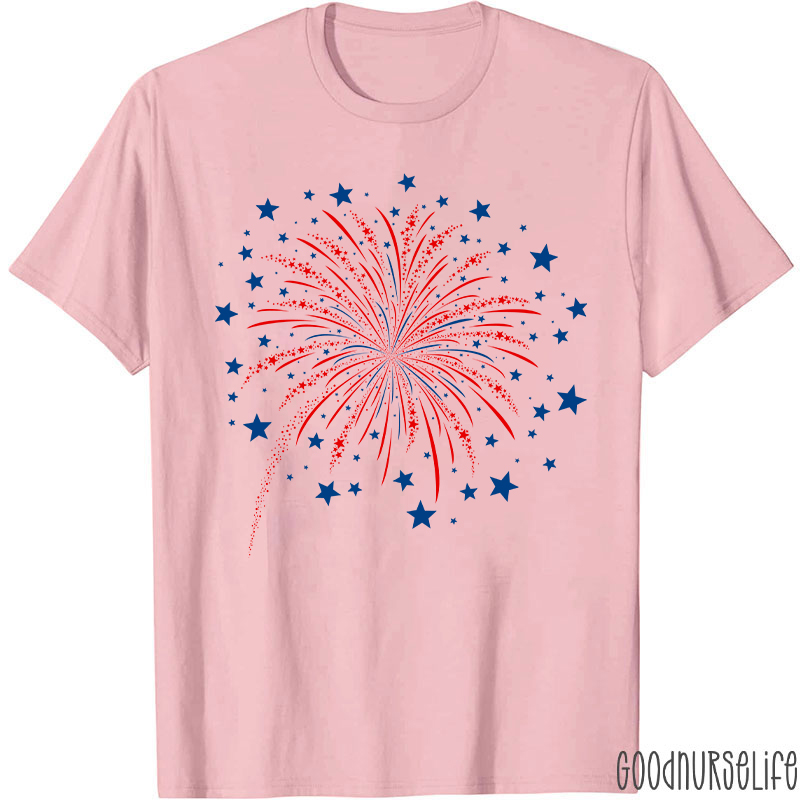 4th Of July Firework Nurse T-Shirt