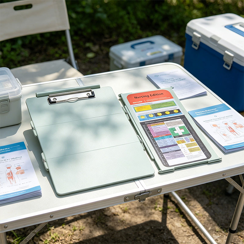Light Green Foldable Nurse Clipboard