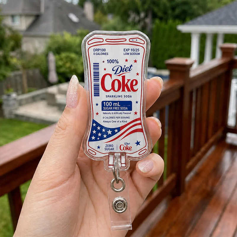 Diet Coke Sparkling Nurse Badge Reel