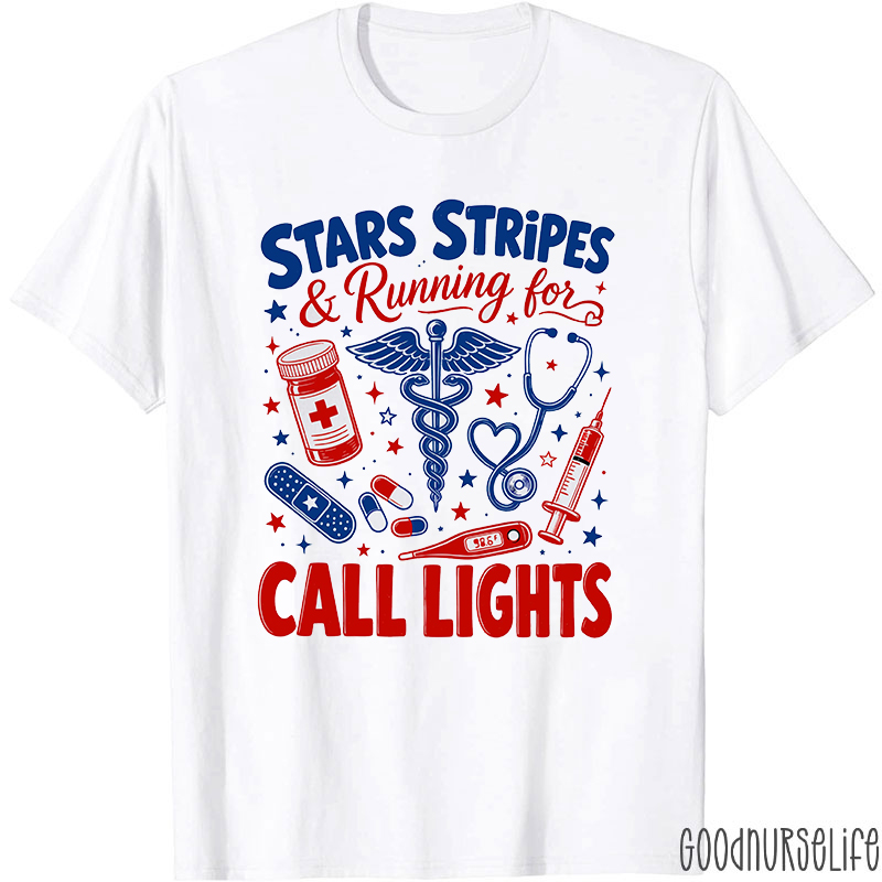 Stars Stripes And Running For Call Lights T-Shirt