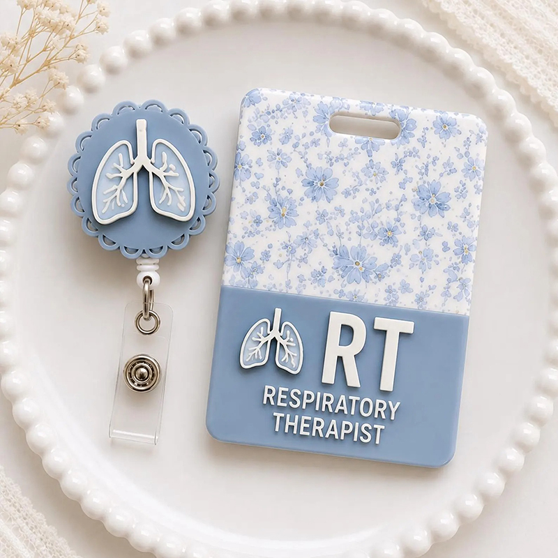 Personalized Healthcare Nurse Badge Reel And Badge Buddy Set