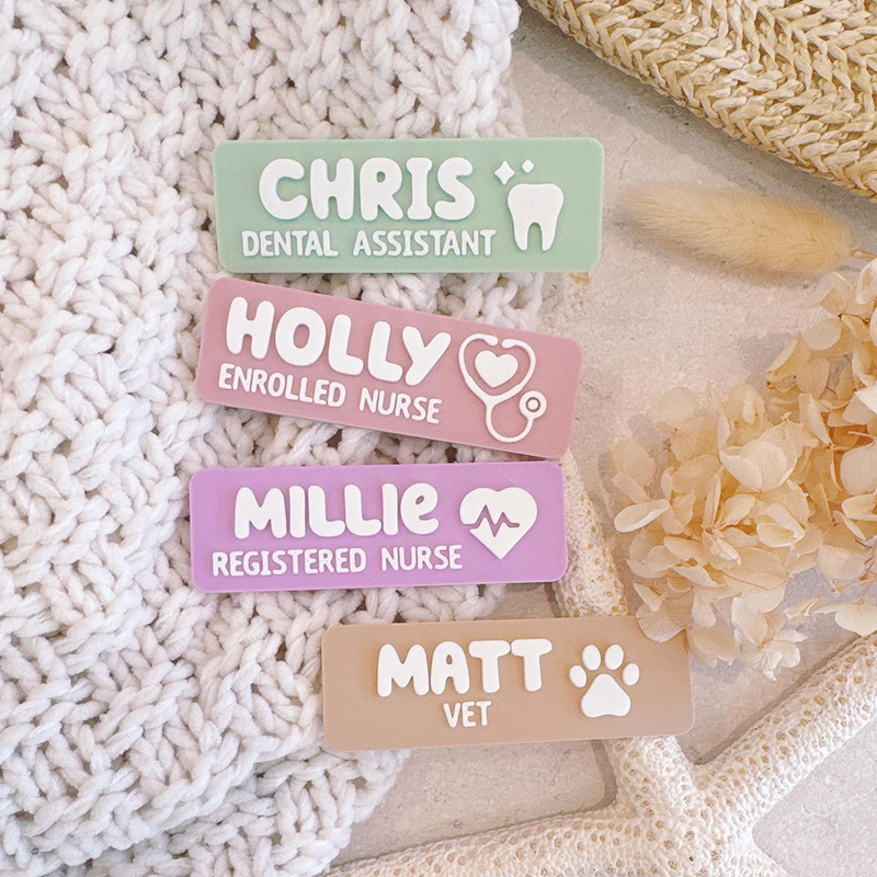 Personalised Name Badge With Symbol Name Tag