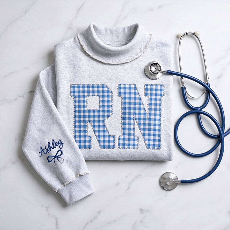 Personalized Cute Patch Double-Sided Collar Reversible Mockneck