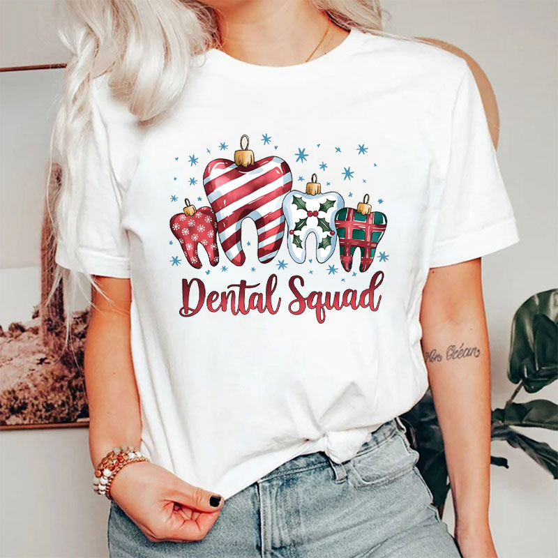 Dental Squad Christmas Festive Tooth T-Shirt