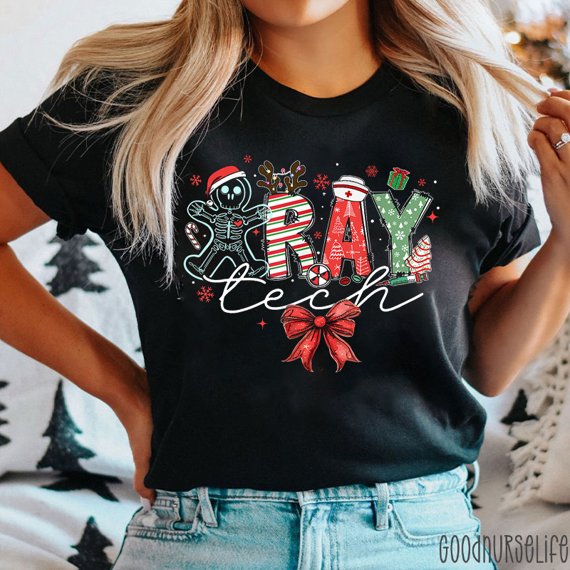 Ray Tech Christmas Nurse T-shirt
