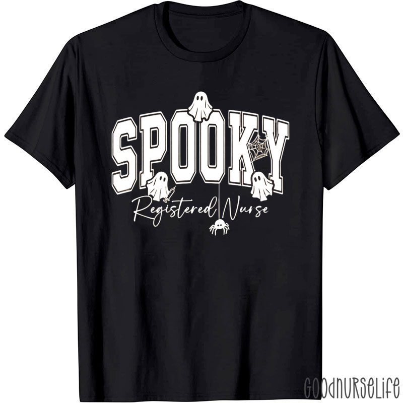 Personalized Halloween Spooky Cute Funny Nurse T-Shirt