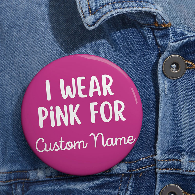 Personalized Breast Cancer Awareness Nurse Pinback Button