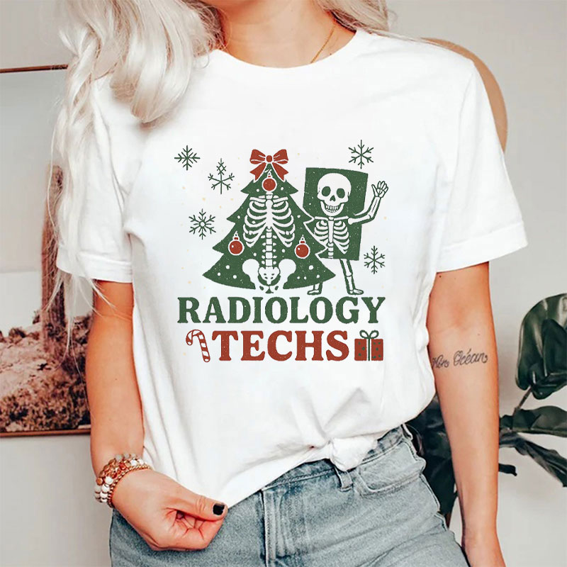 Skeleton Tree And Tech Radiology Techs T-Shirt